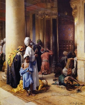praying Ludwig Deutsch Orientalism Oil Paintings
